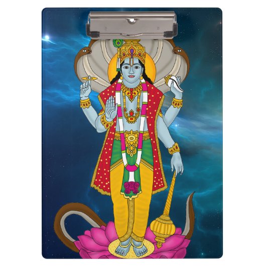 Lord Vishnu Notitieboek Klembord (Voorkant)