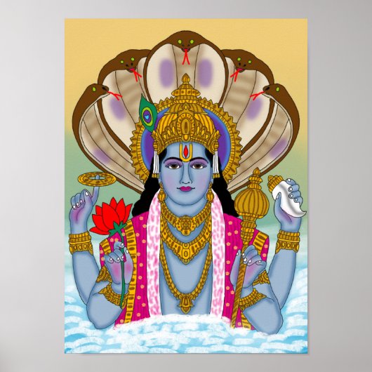 Lord Vishnu Poster (Voorkant)