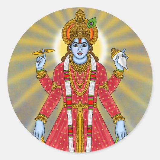 Lord Vishnu Sticker (Voorkant)