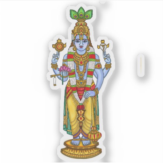 Lord Vishnu Sticker (Voorkant)