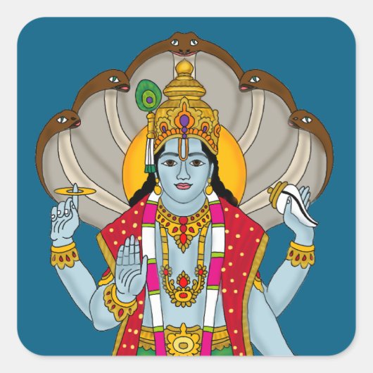 Lord Vishnu Sticker (Voorkant)