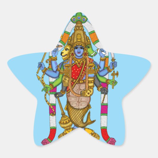 Lord Vishnu Sticker (Voorkant)