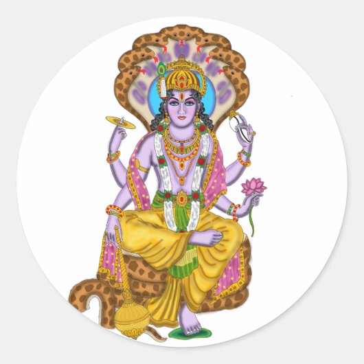 Lord Vishnu Stickers (Voorkant)