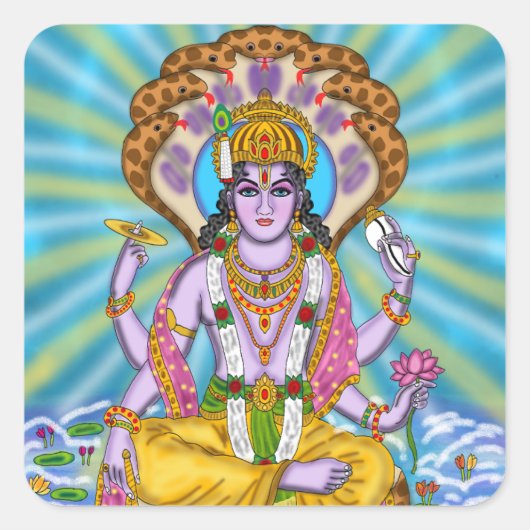 Lord Vishnu Stickers (Voorkant)