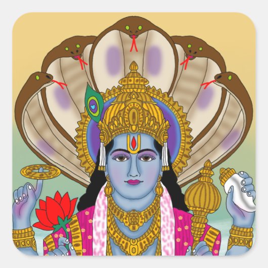Lord Vishnu Stickers (Voorkant)