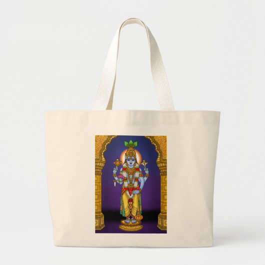 Lord Vishnu-tas Grote Tote Bag (Voorkant)