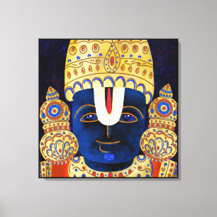 Lord Vishnu Tirupati Perumal Hindu God Painting Canvas Afdruk