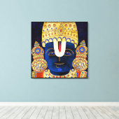 Lord Vishnu Tirupati Perumal Hindu God Painting Canvas Afdruk (Insitu (Houten vloer))