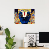 Lord Vishnu Tirupati Perumal Hindu God Painting Poster (Thuiskantoor)