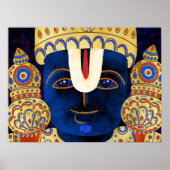 Lord Vishnu Tirupati Perumal Hindu God Painting Poster (Voorkant)