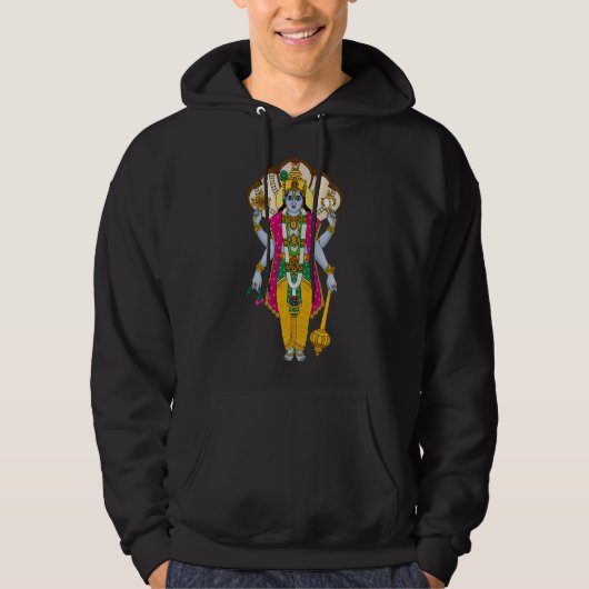 Lord Vishnu-trui met capuchon Hoodie (Voorkant)
