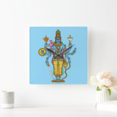 Lord Vishnu wandklok (Huis)