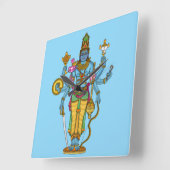 Lord Vishnu wandklok (Hoek)