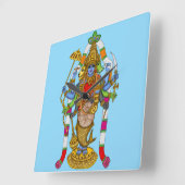 Lord Vishnu wandklok (Hoek)