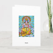 Lord Vishnu Wenskaart Kaart (Achterkant)
