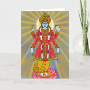 Lord Vishnu Wenskaart Kaart