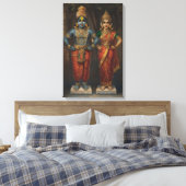 Lord Vitthal en Rakhumai Devi Canvas Muurkunst (Insitu (Slaapkamer))