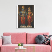 Lord Vitthal en Rakhumai Devi Canvas Muurkunst Afdruk (Insitu (Woonkamer))