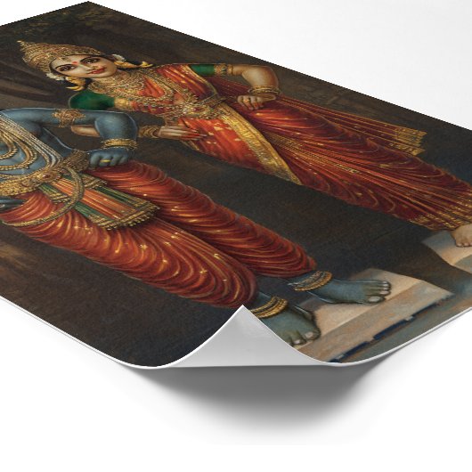 Lord Vitthal en Rakhumai Devi Poster (Hoek)