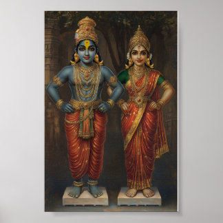 Lord Vitthal en Rakhumai Devi Poster