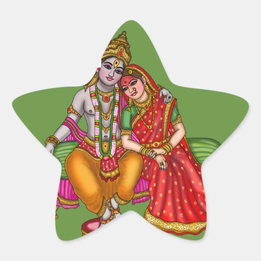 Lord Vitthal Rukmini Stickers (Voorkant)