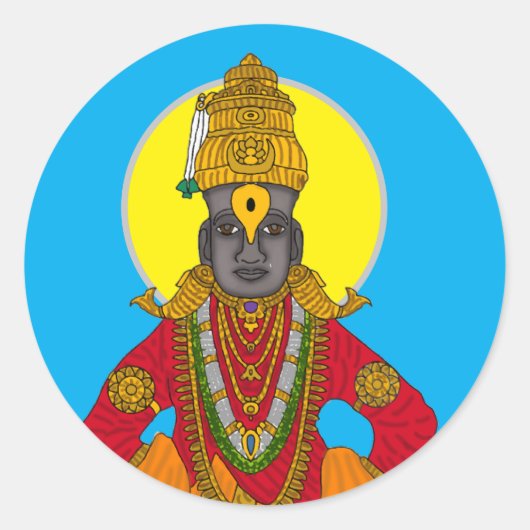Lord Vitthal-sticker Ronde Sticker (Voorkant)
