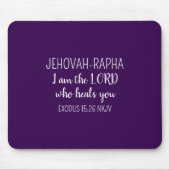 Lord Who Heals Dark Purple Simple Christian Muismat (Voorkant)