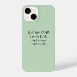 Lord Who Heals Light Green Simple Christian iPhone 14 Hoesje