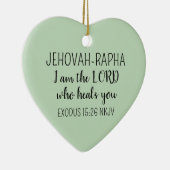 Lord Who Heals Light Green Simple Christian Keramisch Ornament (Rechts)