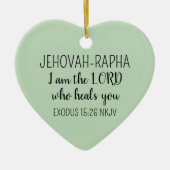 Lord Who Heals Light Green Simple Christian Keramisch Ornament (Voorkant)