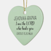 Lord Who Heals Light Green Simple Christian Keramisch Ornament (Links)