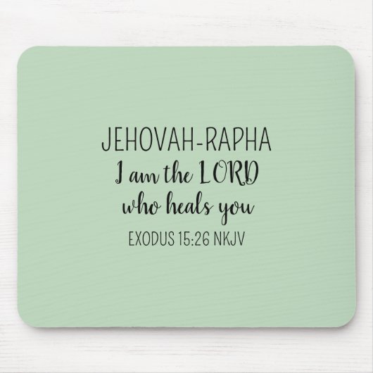 Lord Who Heals Light Green Simple Christian Muismat (Voorkant)