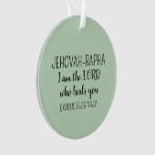 Lord Who Heals Light Green Simple Christian Ornament (voorkant)