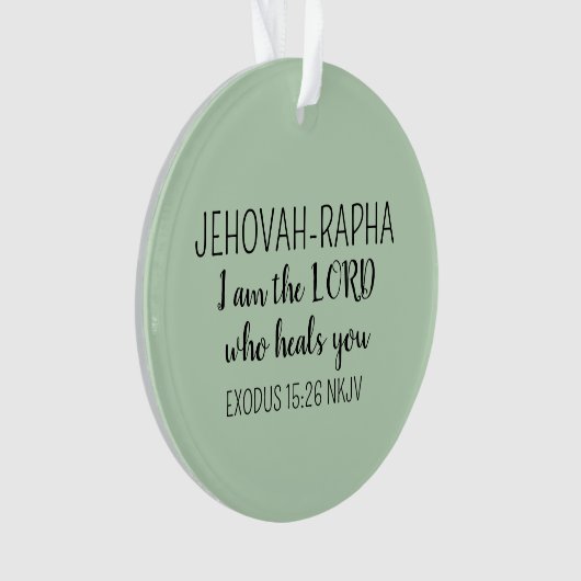 Lord Who Heals Light Green Simple Christian Ornament (voorkant)