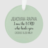 Lord Who Heals Light Green Simple Christian Ornament (voorkant)
