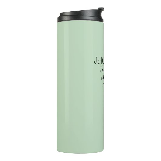  Lord Who Heals Light Green Simple Christian Thermosbeker (Gedraaid links)