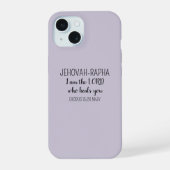 Lord Who Heals Light Purple Simple Christian iPhone 15 Case (Achterkant)