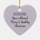 Lord Who Heals Light Purple Simple Christian Keramisch Ornament (Achterkant)