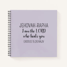 Lord Who Heals Light Purple Simple Christian Notitieboek