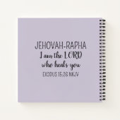 Lord Who Heals Light Purple Simple Christian Notitieboek (Achterkant)