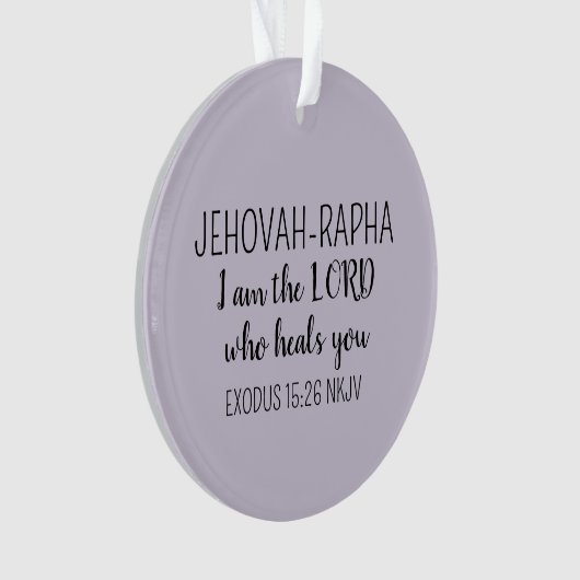 Lord Who Heals Light Purple Simple Christian` Ornament (voorkant)