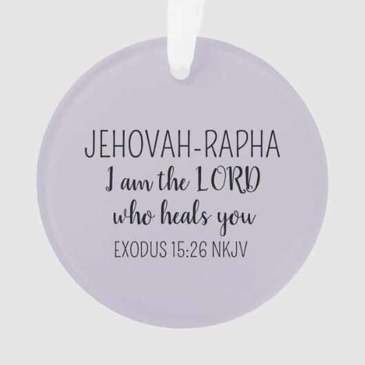 Lord Who Heals Light Purple Simple Christian` Ornament (voorkant)