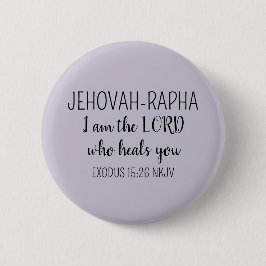 Lord Who Heals Light Purple Simple Christian Ronde Button 5,7 Cm