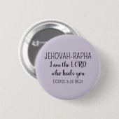 Lord Who Heals Light Purple Simple Christian Ronde Button 5,7 Cm (Voorkant /achterkant)