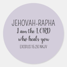 Lord Who Heals Light Purple Simple Christian Ronde Sticker