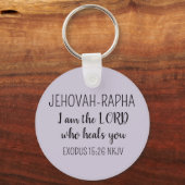 Lord Who Heals Light Purple Simple Christian Sleutelhanger (Voorkant)