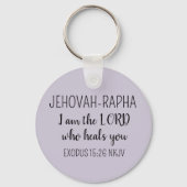 Lord Who Heals Light Purple Simple Christian Sleutelhanger (Achterkant)