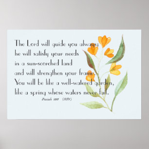 Lord Will zal u bijbelse versie leiden Poster