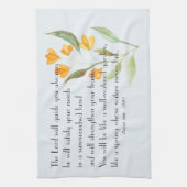 Lord Will zal u bijbelse versie leiden Theedoek (Verticaal)