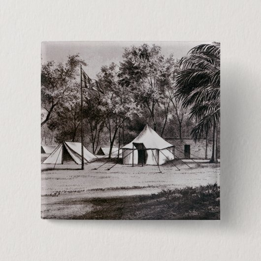Lord Wolseley's Camp in Korti Vierkante Button 5,1 Cm (Voorkant)